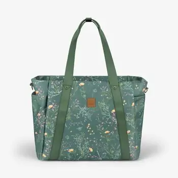 KikkaBoo Mama bag Florence Secret Garden Green დედის ჩანთა