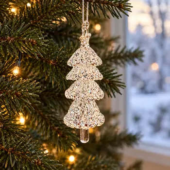 Crystal Christmas Tree Hanging Decoration - ნაძვის ხის სათამაშო