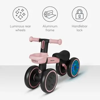 KikkaBoo Ride On Blinky Pink - ველოსიპედი, 7 image