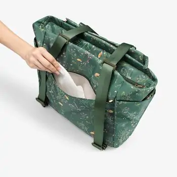 KikkaBoo Mama bag Florence Secret Garden Green დედის ჩანთა, 5 image