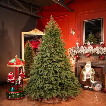 Aurepine Grand Wide Christmas Tree PE 220 CM 100 % Silicone Needle  - ნაძვის ხე 100% სილიკონი