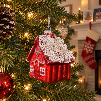 Santa’s Little House Hanging Decoration - ნაძვის ხის სათამაშო, 2 image