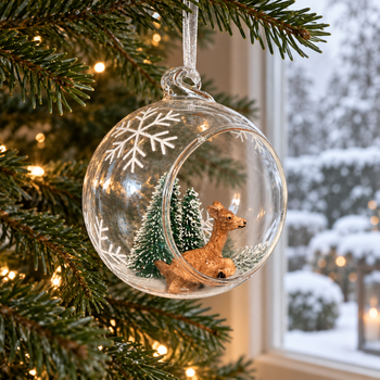 Glass Deer Hanging Decoration - ნაძვის ხის სათამაშო
