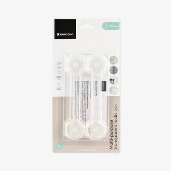 KikkaBoo Multi-purpose lock Transparent 2 pcs - კარადის ჩამკეტი, 5 image