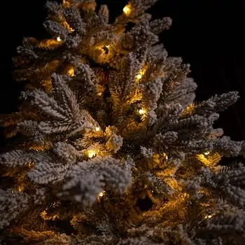 Celestine Snow-Covred Christmas Tree PE+PVC 210 CM With Mixed Silicone Needle And Lights - დათოვლილი ნაძვის ხე შერეული სილიკონის წიწვებით და განათებით, 15 image
