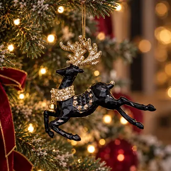 Midnight Reindeer Bells Hanging Decoration - ნაძვის ხის სათამაშო, 2 image