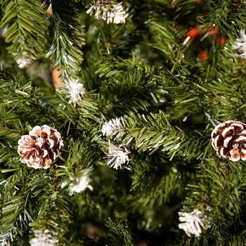 Solenne Christmas Tree 240 CM With Pine Cones And Berries - ნაძვის ხე დათოვლილი ბოლოებით, გირჩით და კენკრით, 12 image