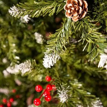 Solenne Christmas Tree 240 CM With Pine Cones And Berries - ნაძვის ხე დათოვლილი ბოლოებით, გირჩით და კენკრით, 11 image