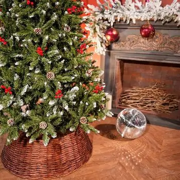 Winterwood Christmas Tree 210 CM With Pine Cones And Berries - ნაძვის ხე დათოვლილი ბოლოებით, გირჩით და კენკრით, 4 image