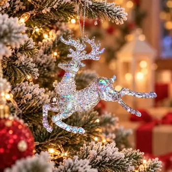 Aurora Reindeer Bells Hanging Decoration - ნაძვის ხის სათამაშო, 2 image