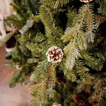 Velvet Wonderland Christmas Tree PE+PVC 210 CM With Mixed Silicone Needle And Pine Cones - ნაძვის ხე შერეული სილიკონის წიწვებით და გირჩით, 8 image