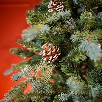 Velvet Wonderland Christmas Tree PE+PVC 210 CM With Mixed Silicone Needle And Pine Cones - ნაძვის ხე შერეული სილიკონის წიწვებით და გირჩით, 10 image