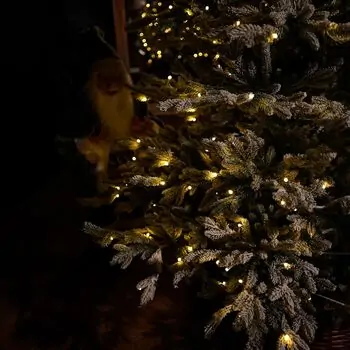 Arctic Snow-Covered Christmas Tree PE 225 CM With Lights - დათოვლილი ნაძვის ხე 100% სილიკონის წიწვებით, 7 image