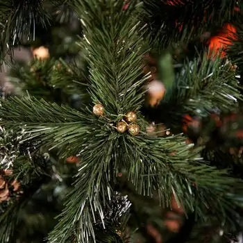 Lidia Green Christmas Tree With White Tips, Pine Cones And Berries PVC 250CM - ნაძვის ხე თეთრი ბოლოებით, გირჩით და კენკრით, 7 image