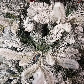 Roselle Snow-Covered Christmas Tree  PE+PVC 210 CM  - დათოვლილი ნაძვის ხე შერეული სილიკონის წიწვებით, 9 image