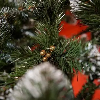 Lidia Green Christmas Tree With White Tips, Pine Cones And Berries PVC 250CM - ნაძვის ხე თეთრი ბოლოებით, გირჩით და კენკრით, 8 image