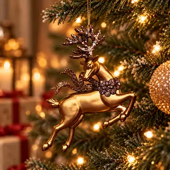 Copper Woodland Reindeer Hanging Decoration - ნაძვის ხის სათამაშო, 2 image
