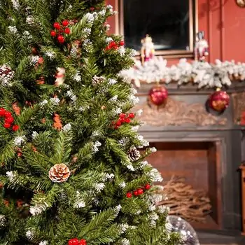 Frostmere Christmas Tree 180 CM With Pine Cones And Berries - ნაძვის ხე დათოვლილი ბოლოებით, გირჩით და კენკრით, 5 image