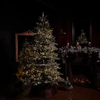 Arctic Snow-Covered Christmas Tree PE 225 CM With Lights - დათოვლილი ნაძვის ხე 100% სილიკონის წიწვებით, 3 image