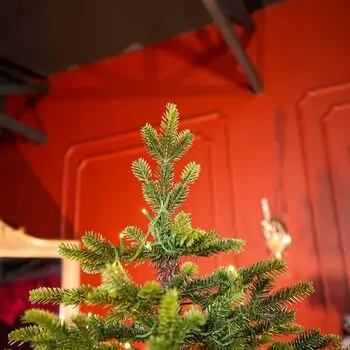 Pearl Evergreen Christmas Tree 180 CM 100% Silicone With Lights - ნაძვის ხე 100% სილიკონი, განათებით, 3 image
