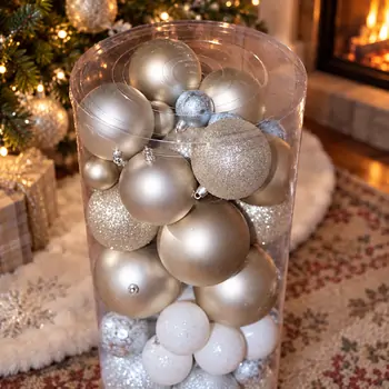 Champagne Frost Bauble Set - ნაძვის ხის სათამაშოების ნაკრები, 2 image
