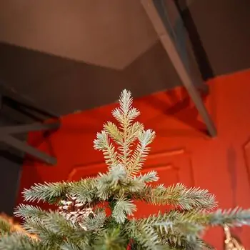 Velvet Wonderland Christmas Tree PE+PVC 210 CM With Mixed Silicone Needle And Pine Cones - ნაძვის ხე შერეული სილიკონის წიწვებით და გირჩით, 3 image
