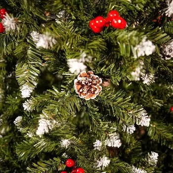 Frostmere Christmas Tree 180 CM With Pine Cones And Berries - ნაძვის ხე დათოვლილი ბოლოებით, გირჩით და კენკრით, 15 image