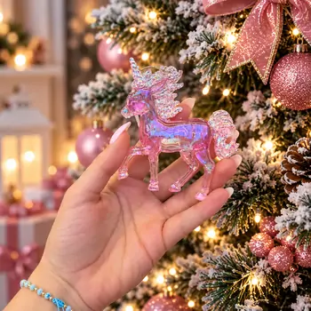 Aurora Pink Unicorn Hanging Decoration - ნაძვის ხის სათამაშო