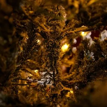 Celestine Snow-Covred Christmas Tree PE+PVC 210 CM With Mixed Silicone Needle And Lights - დათოვლილი ნაძვის ხე შერეული სილიკონის წიწვებით და განათებით, 19 image