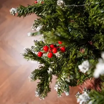 Solenne Christmas Tree 240 CM With Pine Cones And Berries - ნაძვის ხე დათოვლილი ბოლოებით, გირჩით და კენკრით, 15 image
