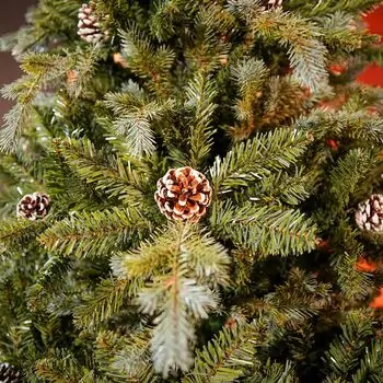 Velvet Wonderland Christmas Tree PE+PVC 210 CM With Mixed Silicone Needle And Pine Cones - ნაძვის ხე შერეული სილიკონის წიწვებით და გირჩით, 5 image