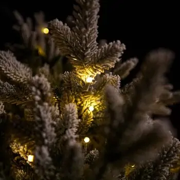Arctic Snow-Covered Christmas Tree PE 225 CM With Lights - დათოვლილი ნაძვის ხე 100% სილიკონის წიწვებით, 9 image