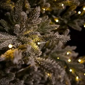 Arctic Snow-Covered Christmas Tree PE 225 CM With Lights - დათოვლილი ნაძვის ხე 100% სილიკონის წიწვებით, 14 image