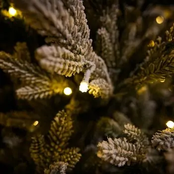 Arctic Snow-Covered Christmas Tree PE 225 CM With Lights - დათოვლილი ნაძვის ხე 100% სილიკონის წიწვებით, 11 image