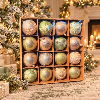 Sage & Silk Bauble Set - ნაძვის ხის სათამაშოების ნაკრები