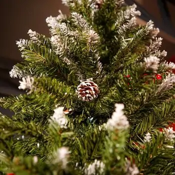 Solenne Christmas Tree 240 CM With Pine Cones And Berries - ნაძვის ხე დათოვლილი ბოლოებით, გირჩით და კენკრით, 9 image