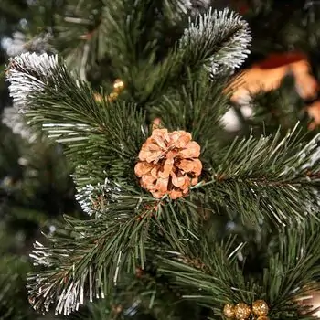 Lidia Green Christmas Tree With White Tips, Pine Cones And Berries PVC 250CM - ნაძვის ხე თეთრი ბოლოებით, გირჩით და კენკრით, 12 image