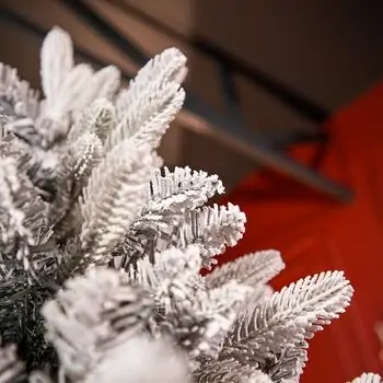 Roselle Snow-Covered Christmas Tree  PE+PVC 210 CM  - დათოვლილი ნაძვის ხე შერეული სილიკონის წიწვებით, 12 image