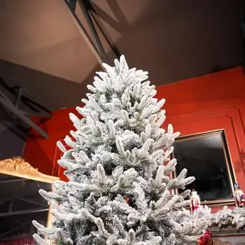 Roselle Snow-Covered Christmas Tree  PE+PVC 210 CM  - დათოვლილი ნაძვის ხე შერეული სილიკონის წიწვებით, 7 image