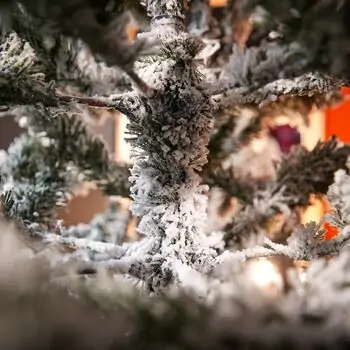 Snowberry Pine Christmas Tree 180 CM With Mixed Silicone Needle PE+PVC - დათოვლილი ნაძვის ხე შერეული სილიკონის წიწვებით, 9 image