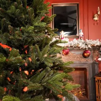 Jasmine Green Christmas Tree PE + PVC 220CM With Olive Tips And Mixed Silicone Needle - ნაძვის ხე შერეული სილიკონის წიწვებით, 5 image