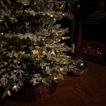 Arctic Snow-Covered Christmas Tree PE 225 CM With Lights - დათოვლილი ნაძვის ხე 100% სილიკონის წიწვებით, 6 image