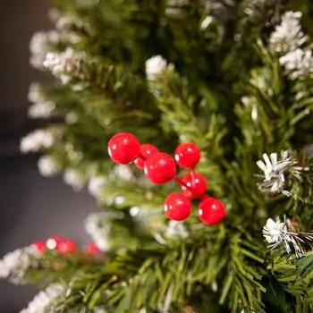 Winterwood Christmas Tree 210 CM With Pine Cones And Berries - ნაძვის ხე დათოვლილი ბოლოებით, გირჩით და კენკრით, 6 image