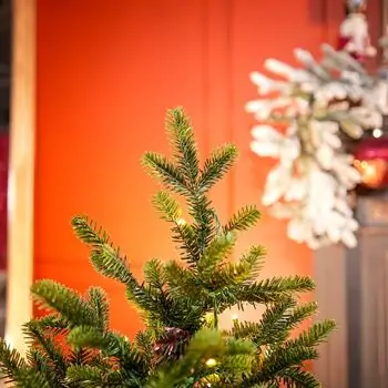 Everwyn Christmas Tree  90 CM 100% Silicone Needle With Lights - ნაძვის ხე 100% სილიკონის წიწვებით და განათებით, 3 image
