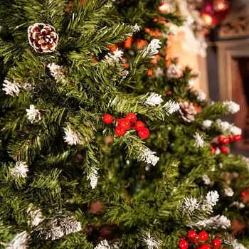 Solenne Christmas Tree 240 CM With Pine Cones And Berries - ნაძვის ხე დათოვლილი ბოლოებით, გირჩით და კენკრით, 7 image