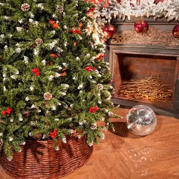 Solenne Christmas Tree 240 CM With Pine Cones And Berries - ნაძვის ხე დათოვლილი ბოლოებით, გირჩით და კენკრით, 4 image