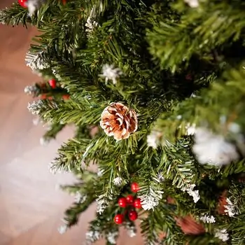 Frostmere Christmas Tree 180 CM With Pine Cones And Berries - ნაძვის ხე დათოვლილი ბოლოებით, გირჩით და კენკრით, 12 image