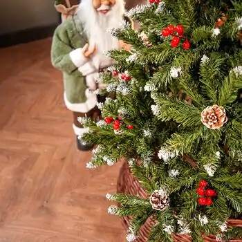 Frostmere Christmas Tree 180 CM With Pine Cones And Berries - ნაძვის ხე დათოვლილი ბოლოებით, გირჩით და კენკრით, 6 image