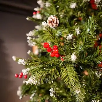 Solenne Christmas Tree 240 CM With Pine Cones And Berries - ნაძვის ხე დათოვლილი ბოლოებით, გირჩით და კენკრით, 8 image