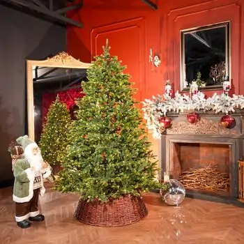 Pearl Evergreen Christmas Tree 180 CM 100% Silicone With Lights - ნაძვის ხე 100% სილიკონი, განათებით